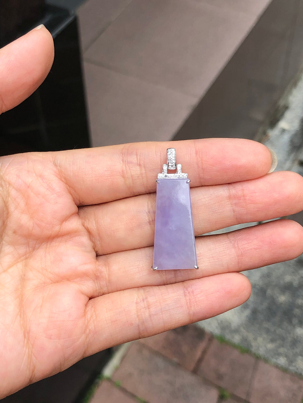 Lavender Jade Pendant
