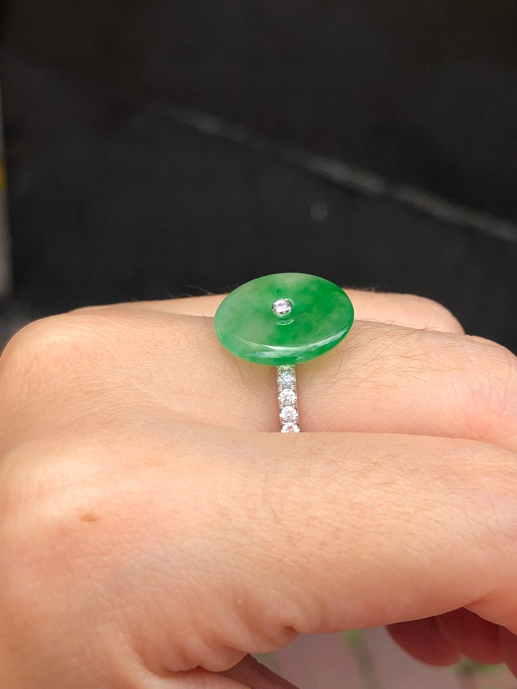Icy Green Safety Coin Ring