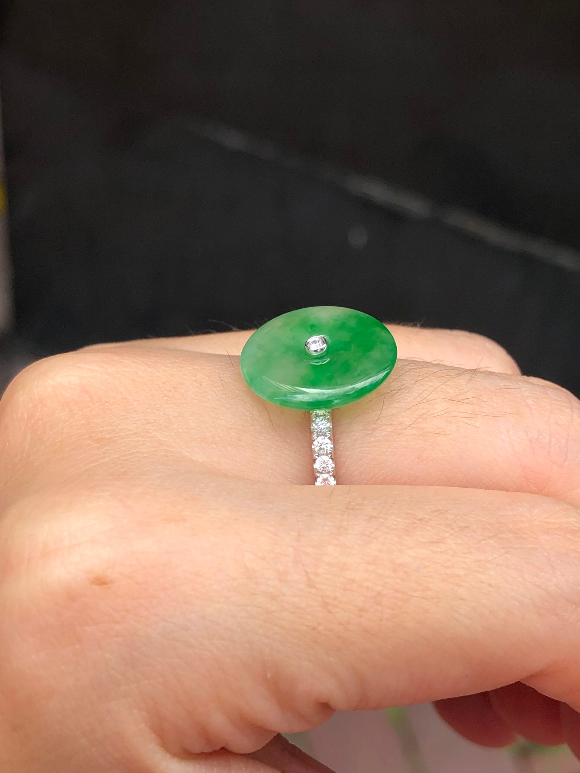 Icy Green Safety Coin Ring