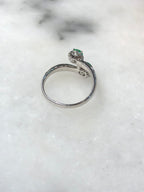 Green Jade Cabochons Ring