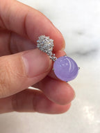 Icy Lavender Jade Cabochons Earrings