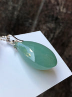 Bluish Green Jade Dewdrop Pendant