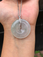 Icy with Green Jade Safety Coin