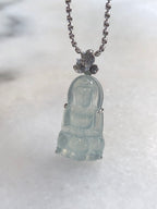 Icy Jade Guan Yin Pendant