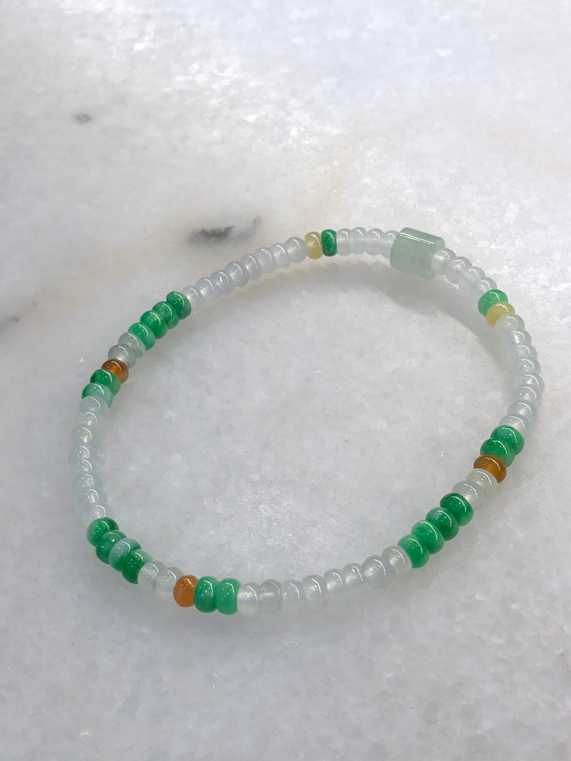 Icy Multi Colours Jade Bracelet