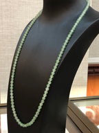 Icy Green Jade Beads Necklace