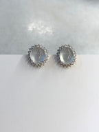Icy Jade Cabochons Earrings (Glassy Variety)