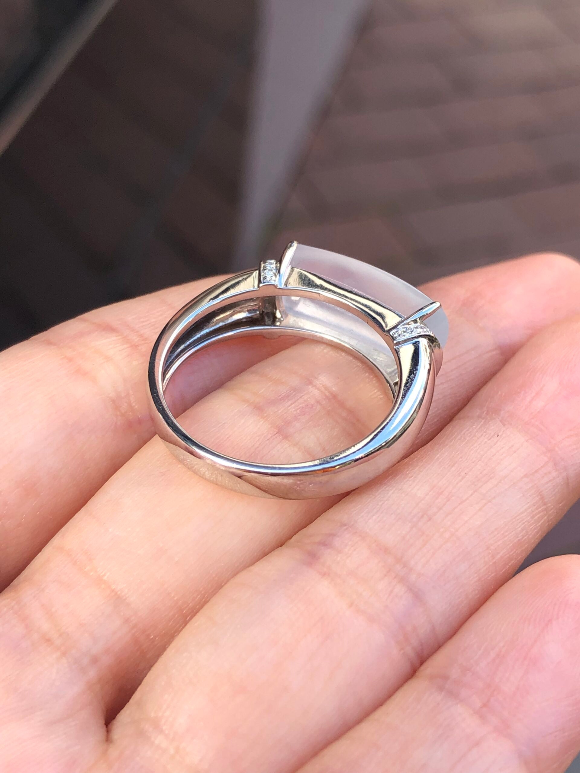 Icy Jade Saddle Ring