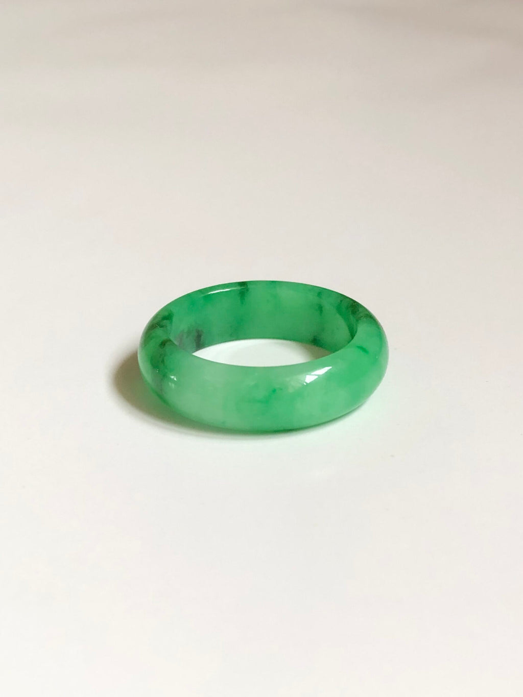 Green Jade Hololith Ring