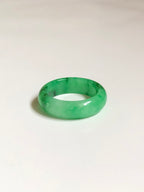 Green Jade Hololith Ring