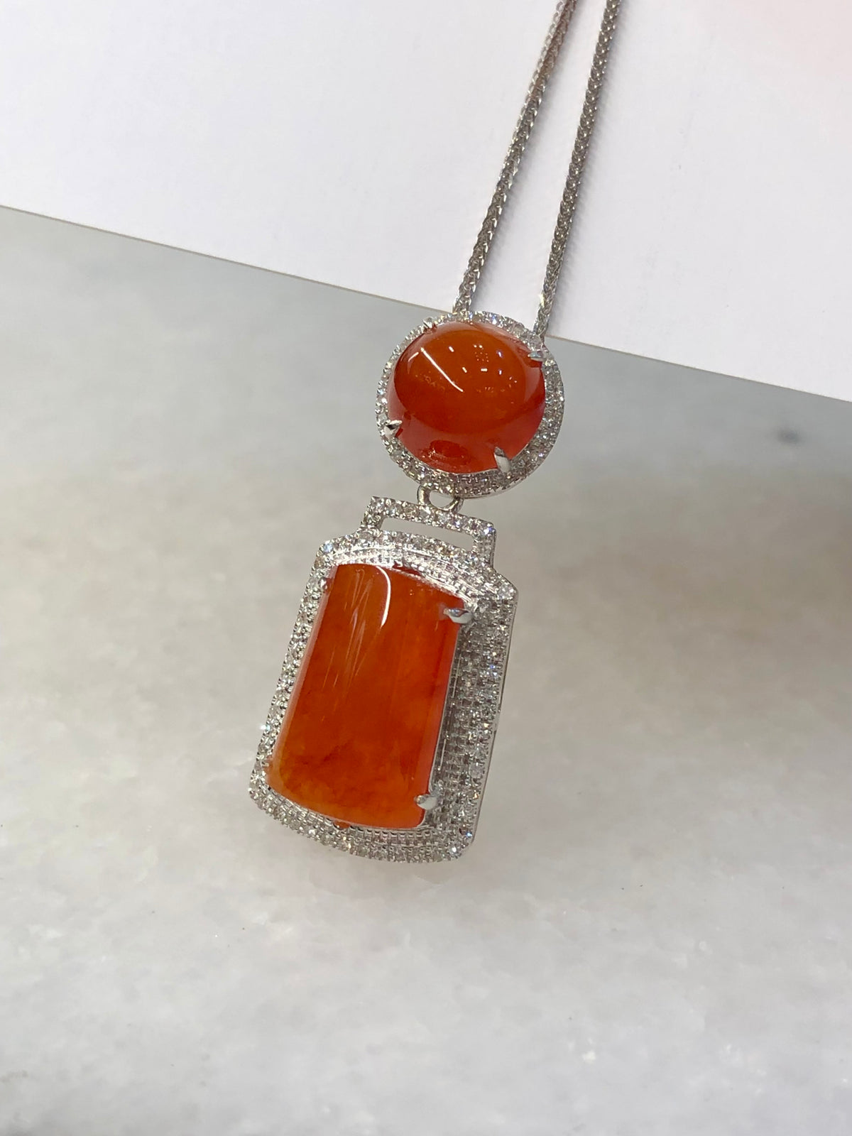 Icy Red Jadeite Pendant