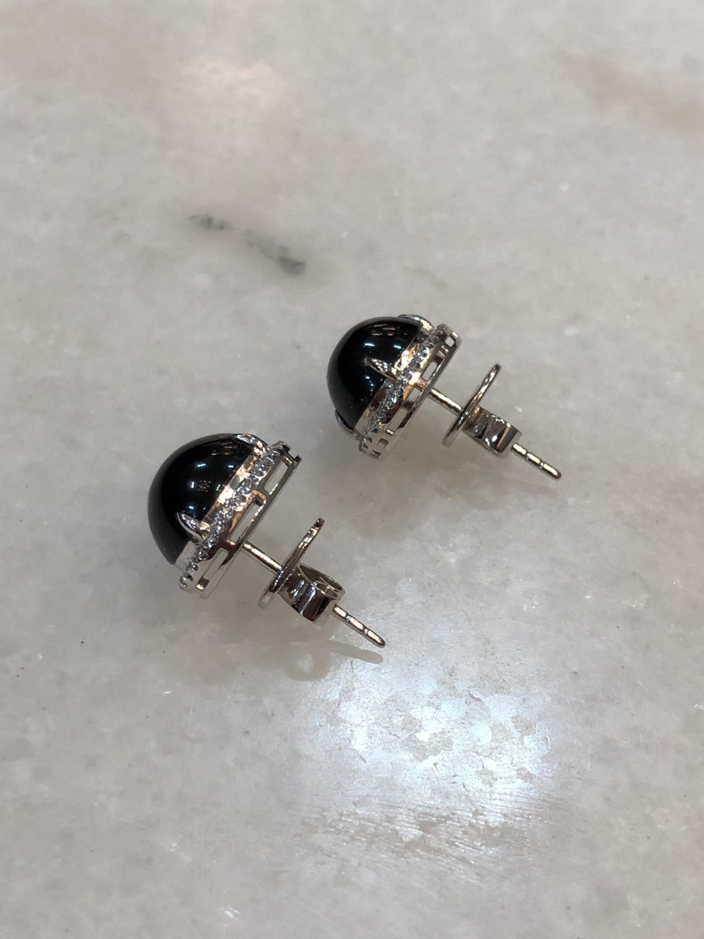 Mo Cui Jade Cabochons Earrings