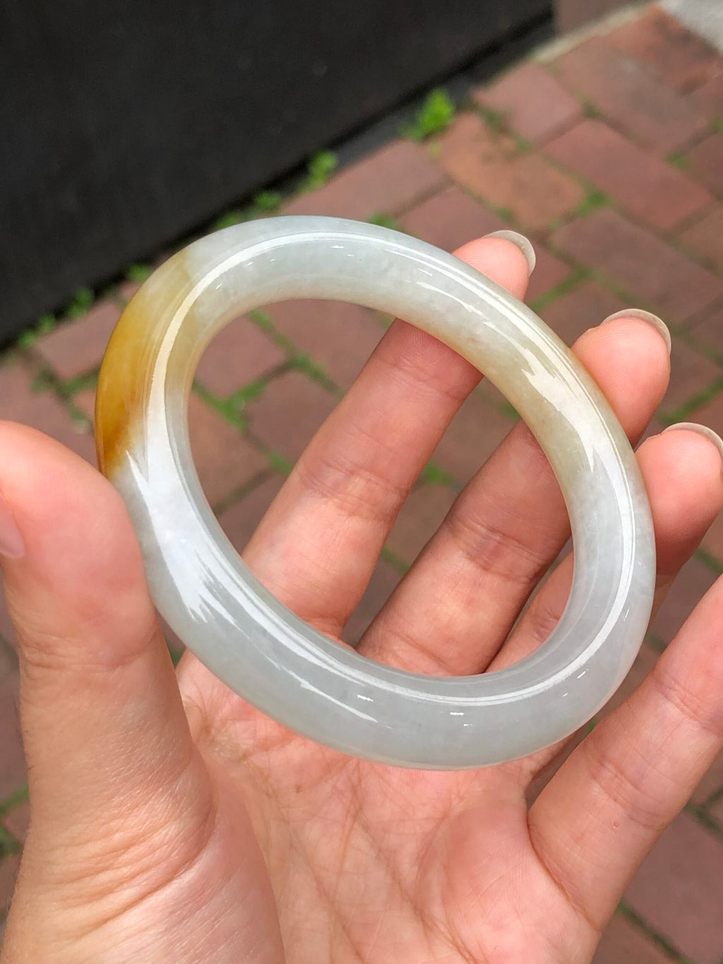 Honey Yellow Jade Bangle