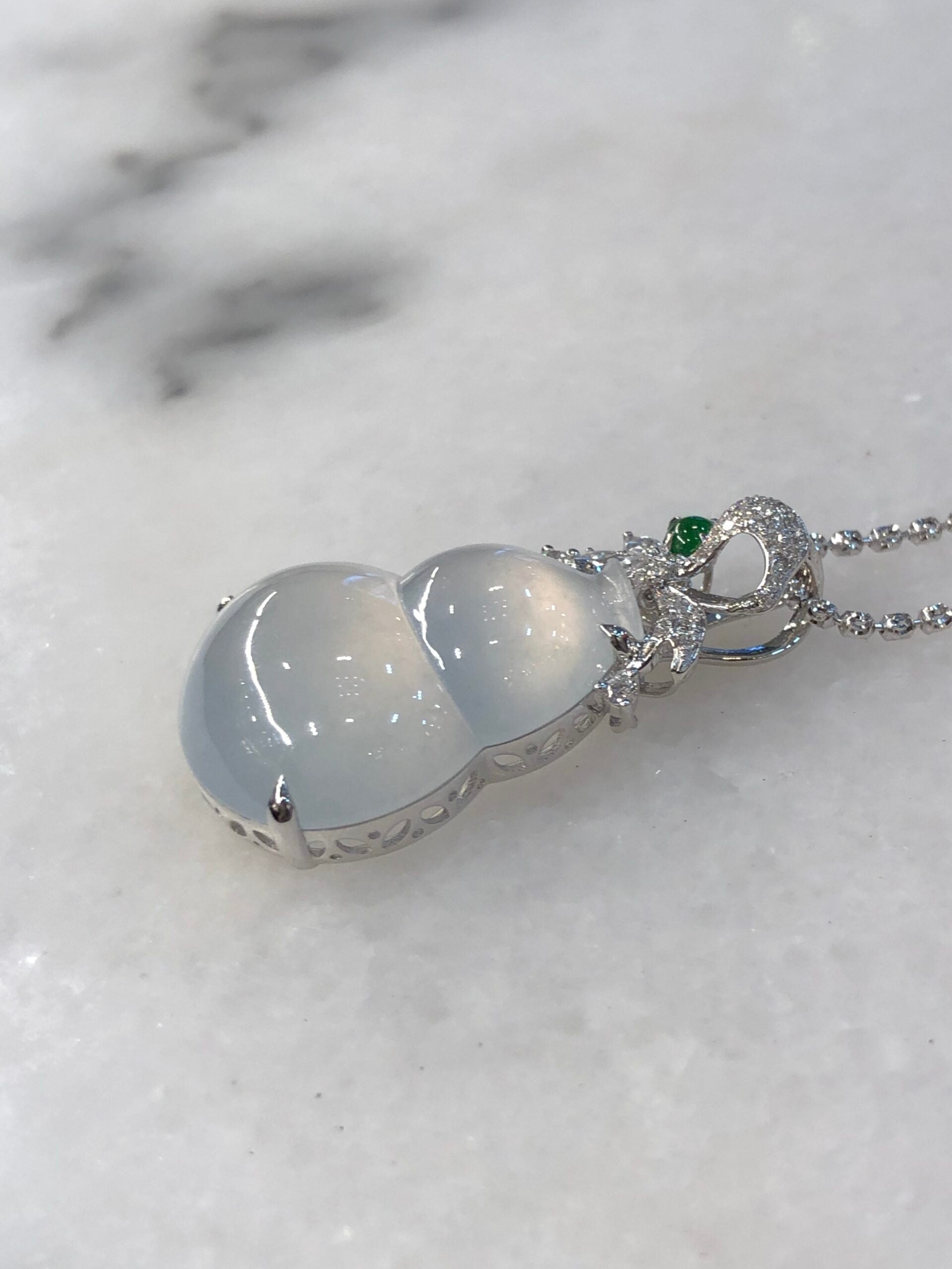 Icy Jade Gourd Pendant