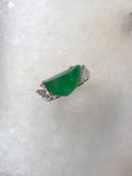 Natural Type A Green Faceted Jadeite Ring | ClassicJade Singapore