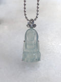 Icy Jade Guan Yin Pendant
