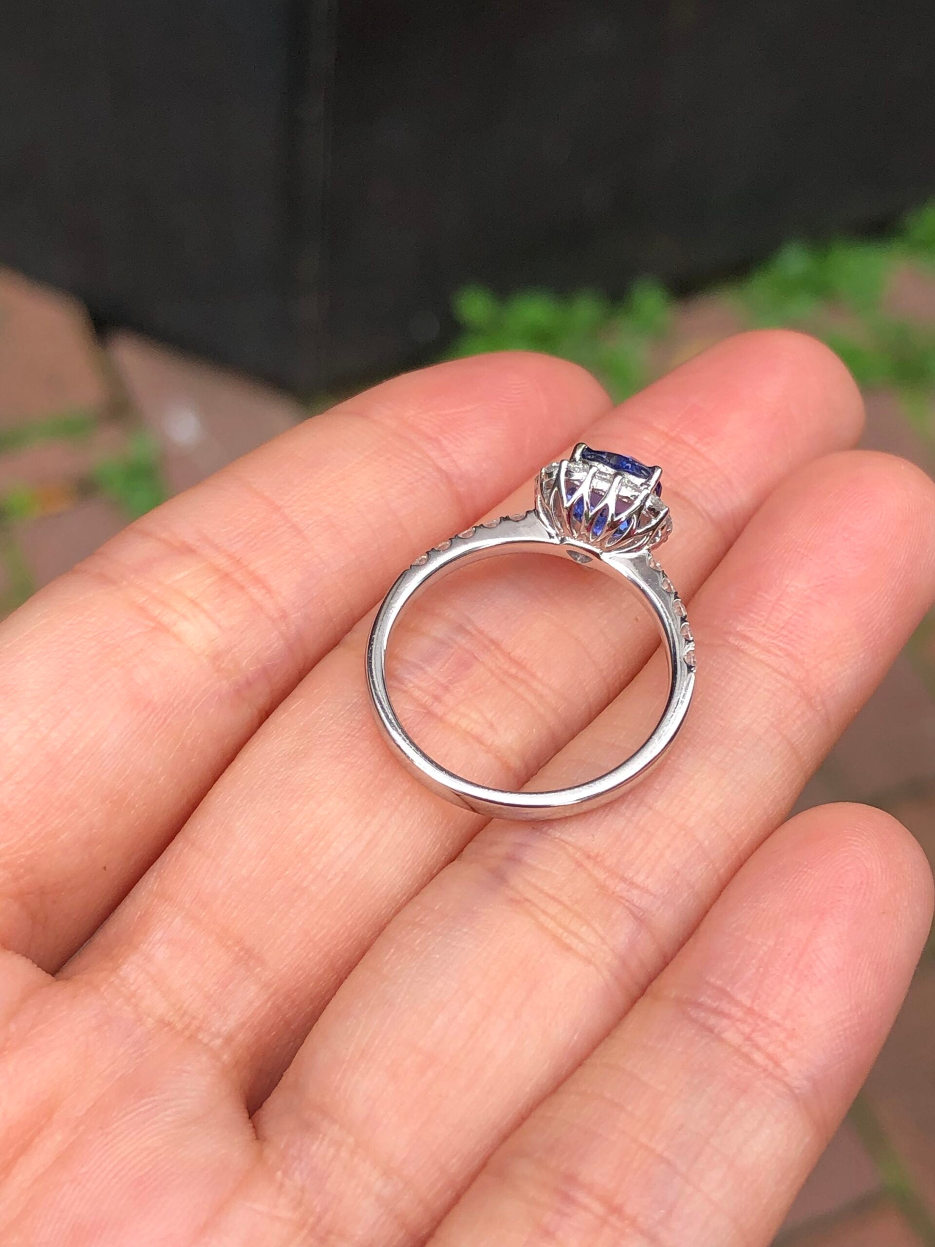 Unheated Royal Blue Sapphire Ring