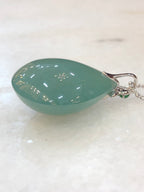 Bluish Green Jade Dewdrop Pendant