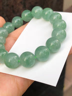 Icy Green Floral Jade Bracelet