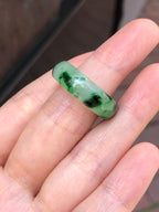 Green Jade Hololith Ring