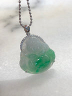 Green Jade Buddha Pendant