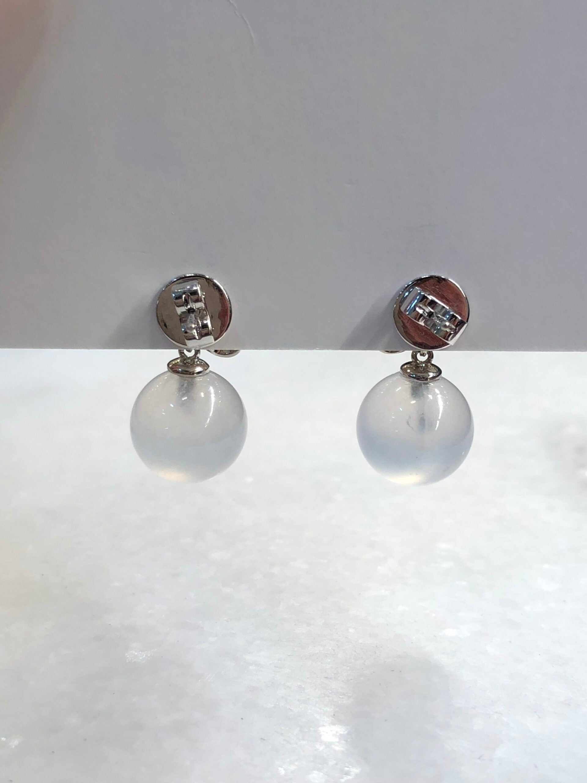 Icy Jade Balls Earrings