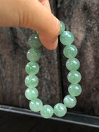 Icy Green Floral Jade Bracelet