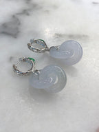 Icy Jade Double Loops Earrings