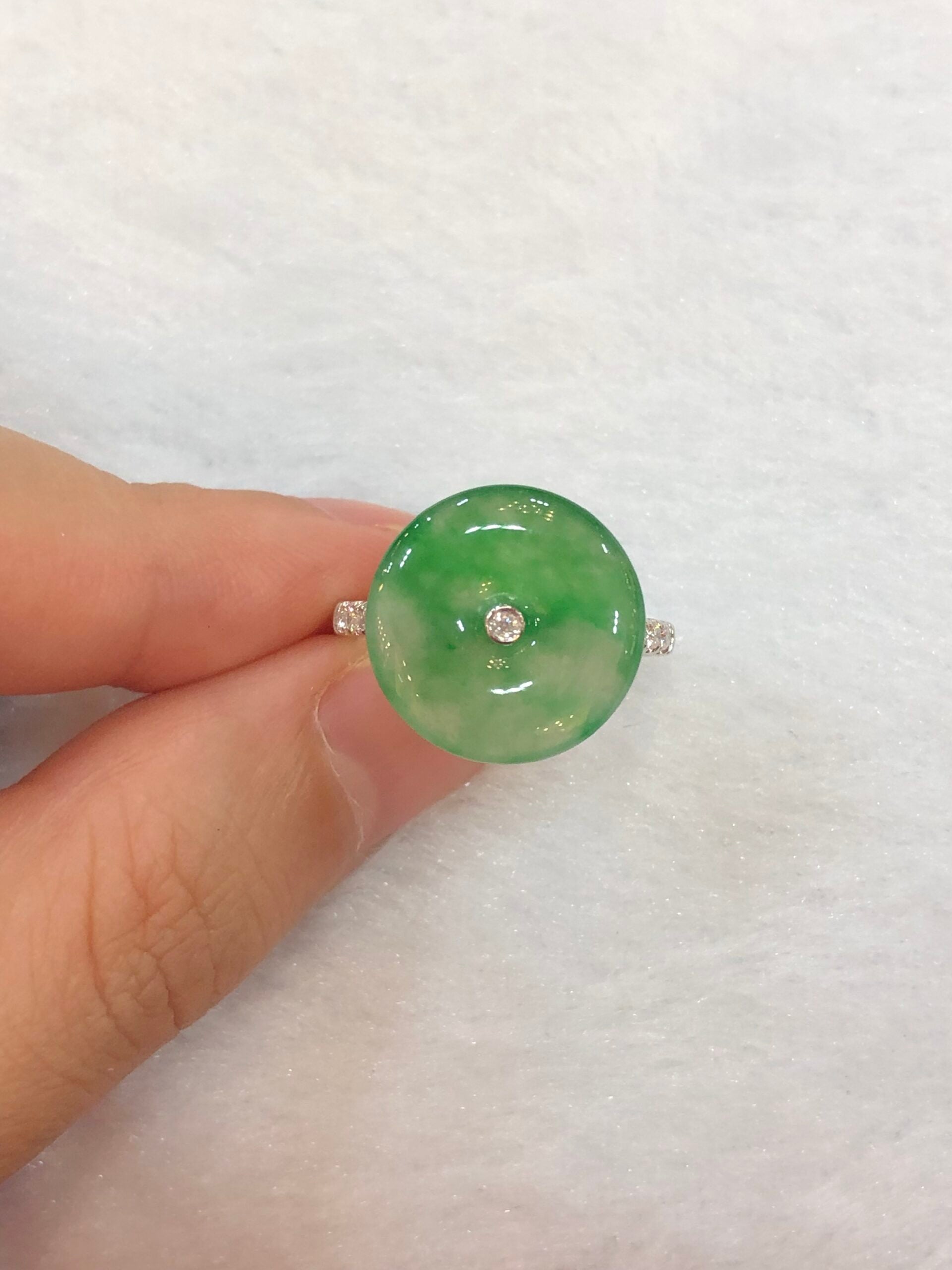 Icy Green Safety Coin Ring