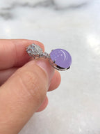 Icy Lavender Jade Cabochons Earrings