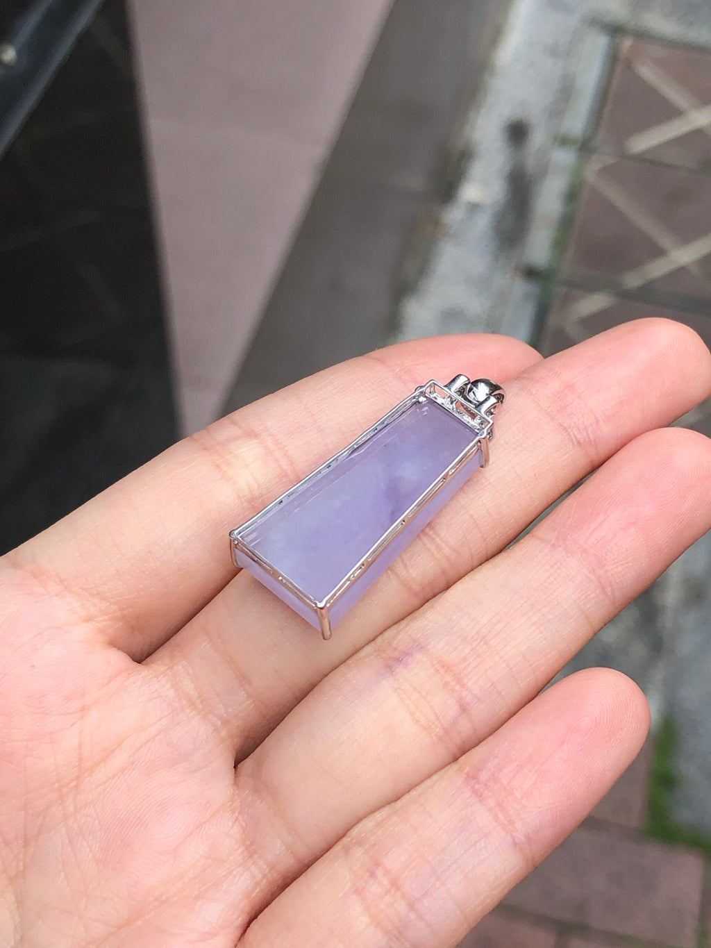 Lavender Jade Pendant