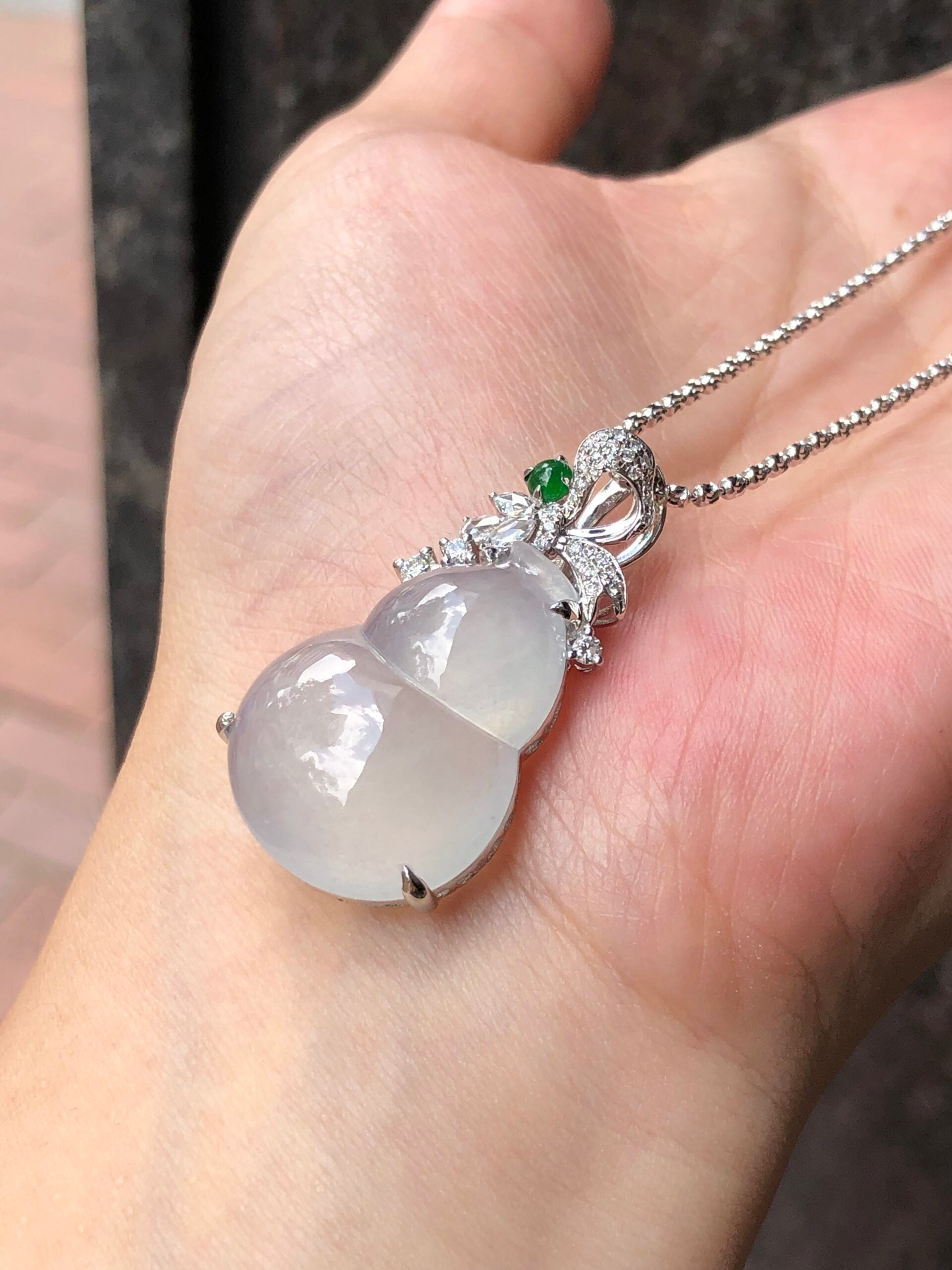 Icy Jade Gourd Pendant