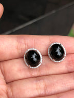 Mo Cui Jade Cabochons Earrings