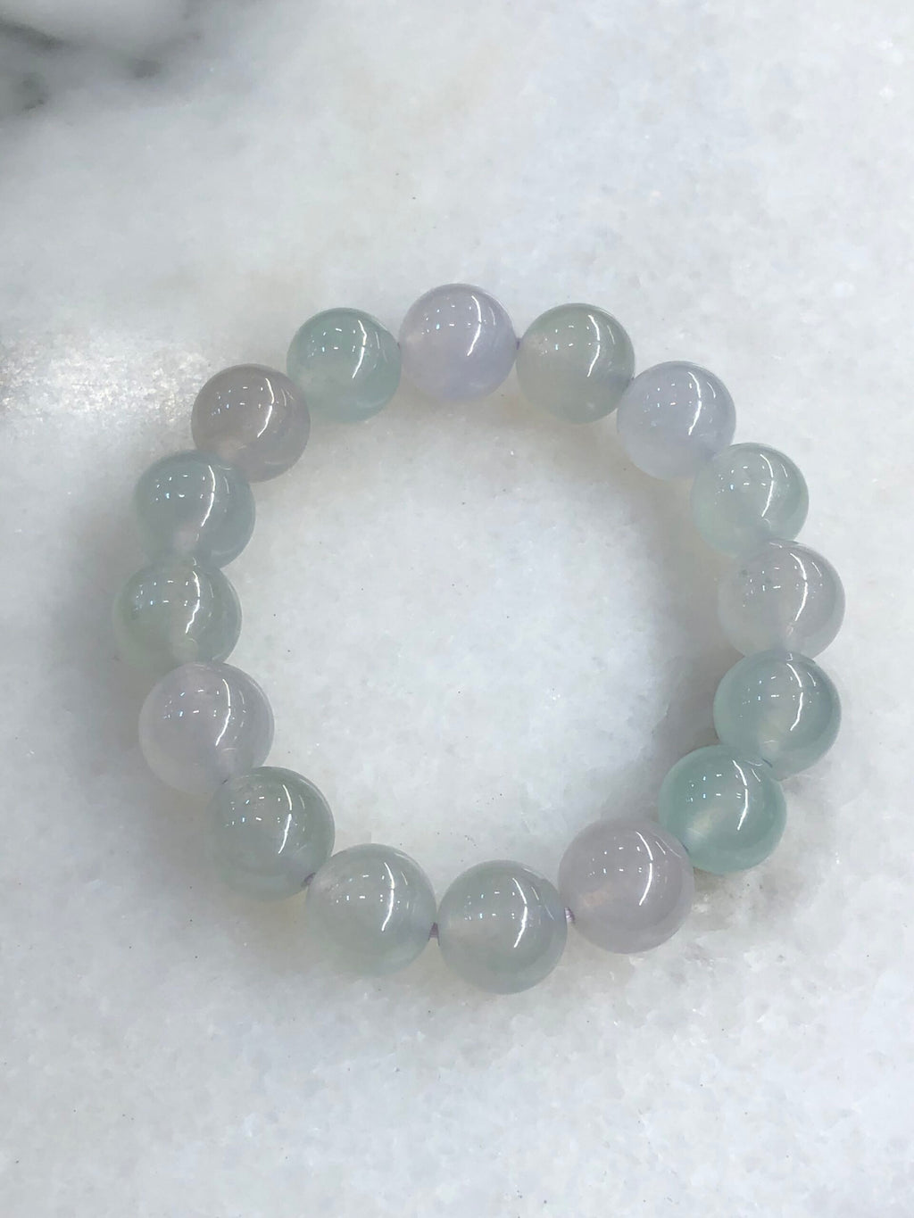 Icy Multi Colours Jade Beads Necklace and Bracelet
