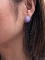 Lavender Jade Cabochons Earrings