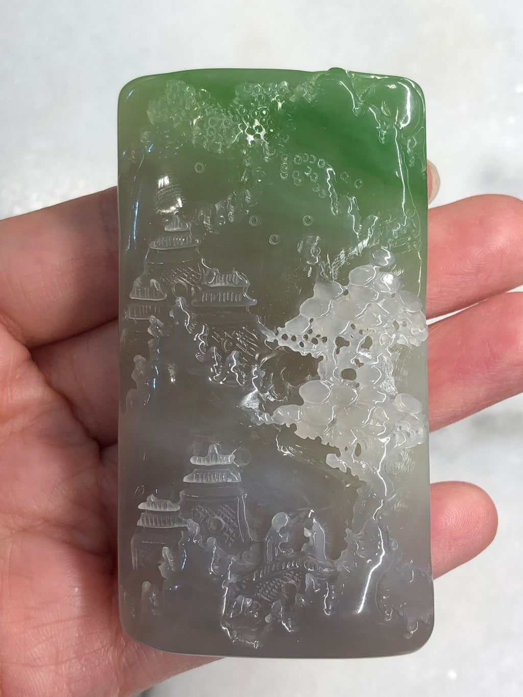 Nephrite Jade Scenery Pendant