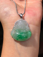 Green Jade Buddha Pendant