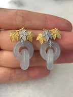 Icy Jade Double Loops Earrings