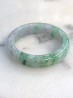 Green with Lavender Jade Bangle
