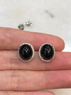Mo Cui Jade Cabochons Earrings