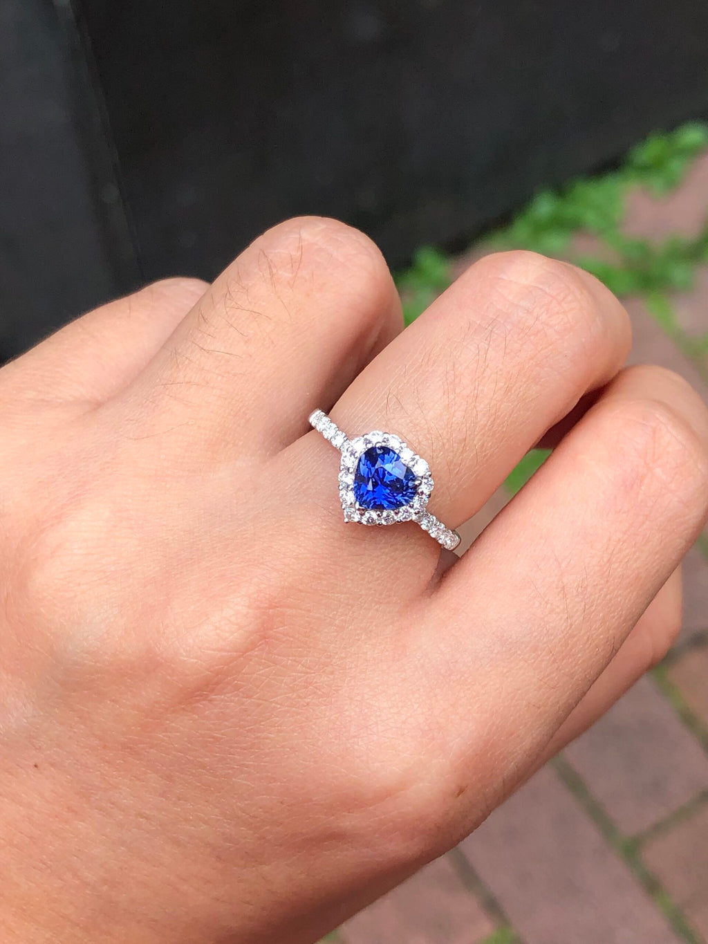 Unheated Royal Blue Sapphire Ring