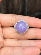 Lavender Jade Cabochon Ring
