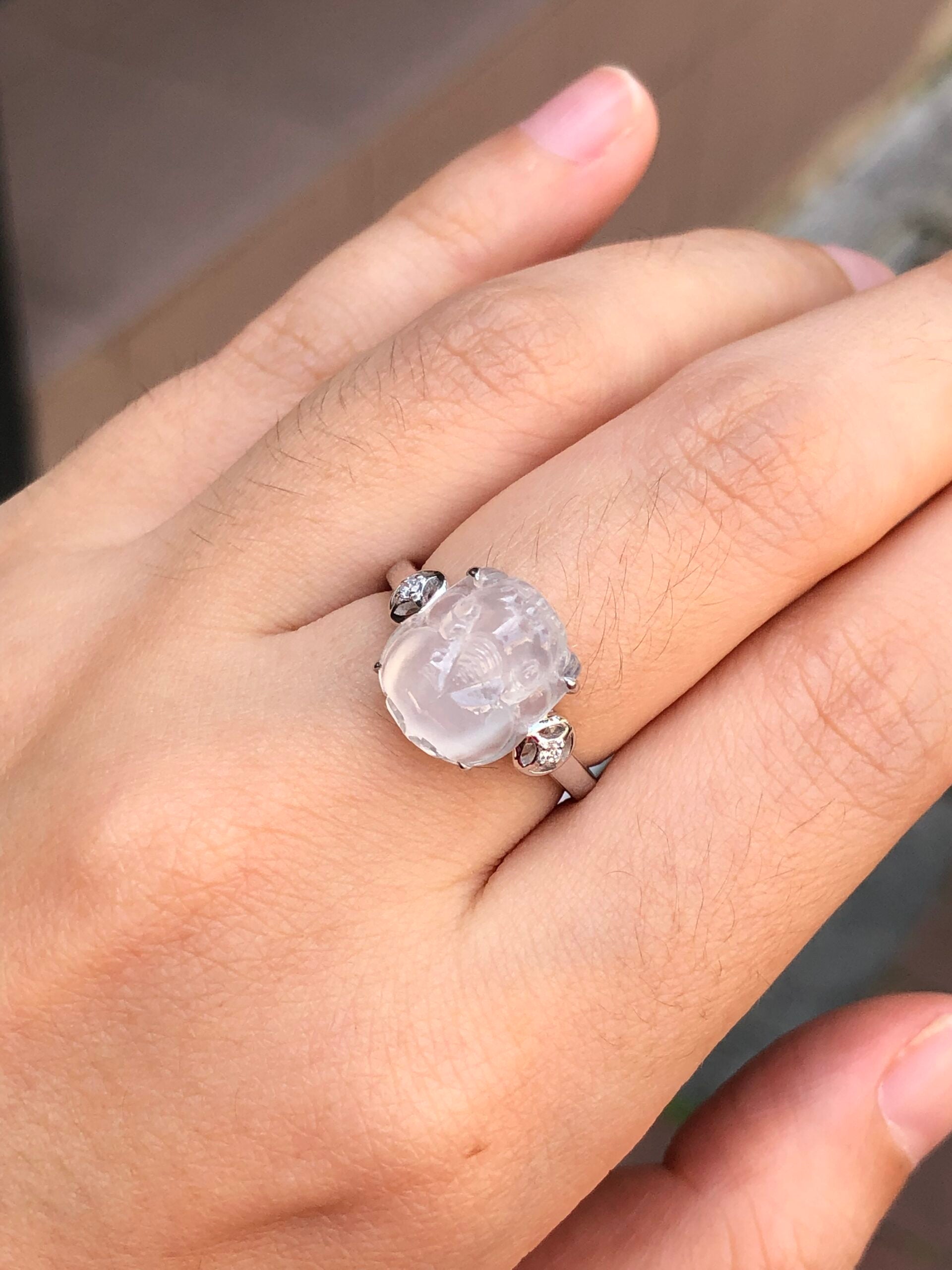 Icy Jade Pixiu Ring