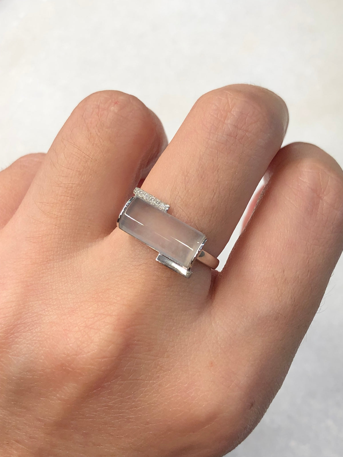 Natural Type A Icy Jadeite Ring | ClassicJade Singapore