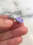 Icy Lavender Jade Cabochons Earrings