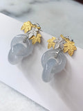 Icy Jade Double Loops Earrings