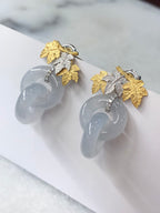 Icy Jade Double Loops Earrings