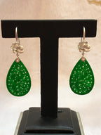 Green Jade Water-Drop Earrings
