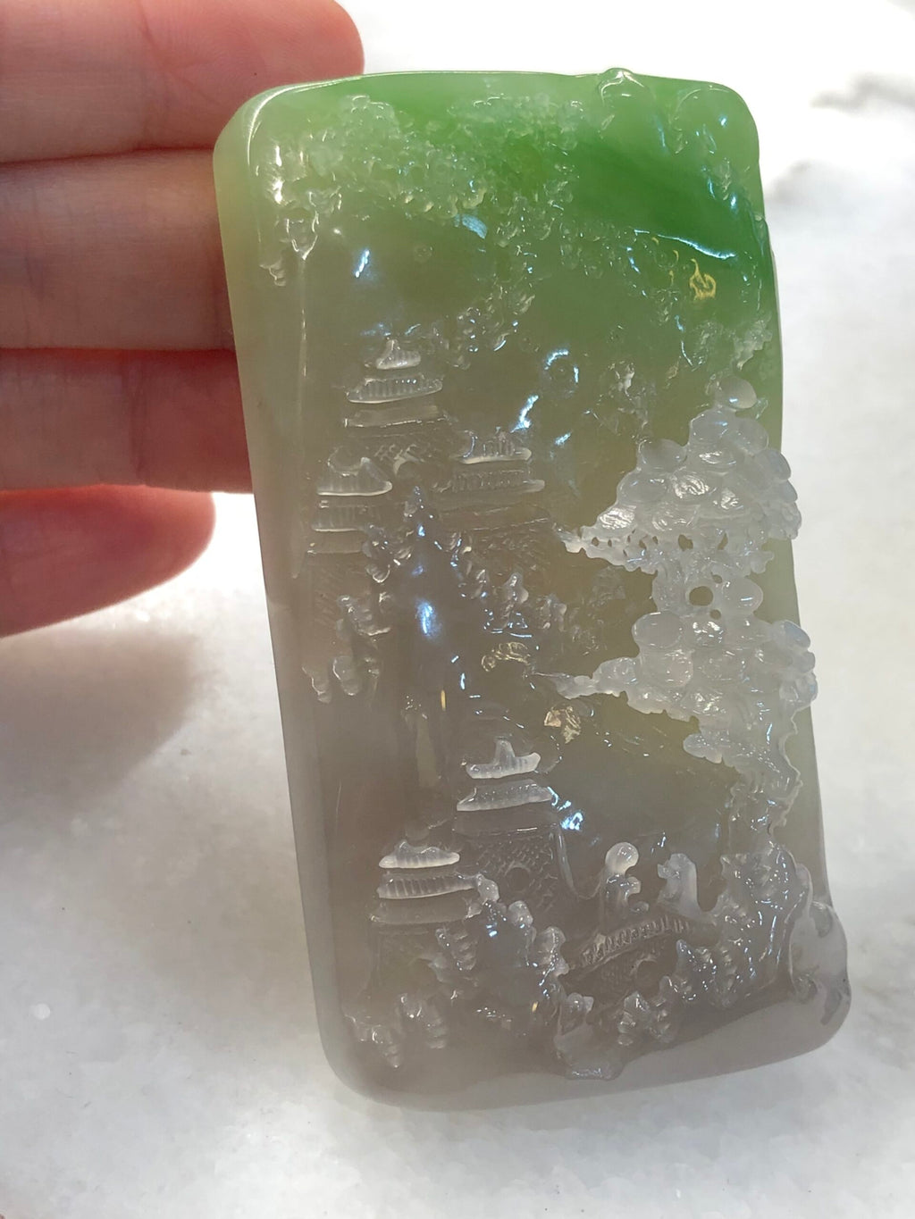 Nephrite Jade Scenery Pendant
