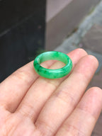 Green Jade Hololith Ring